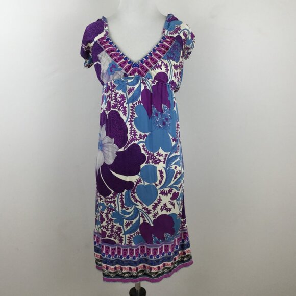 Vintage Hale Bob Silk Jersey Dress xs - Picture 2 of 9